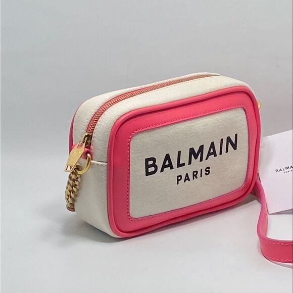 Balmain B-Army 18 Canvas Logo Camera Bag - Picture 4 of 14